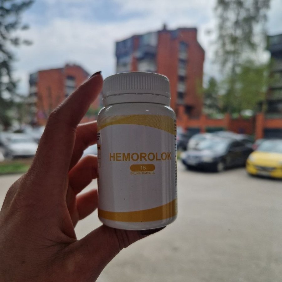 Hemorolok 1 stekleničica — petnajst kapsul, za prvi poskus
