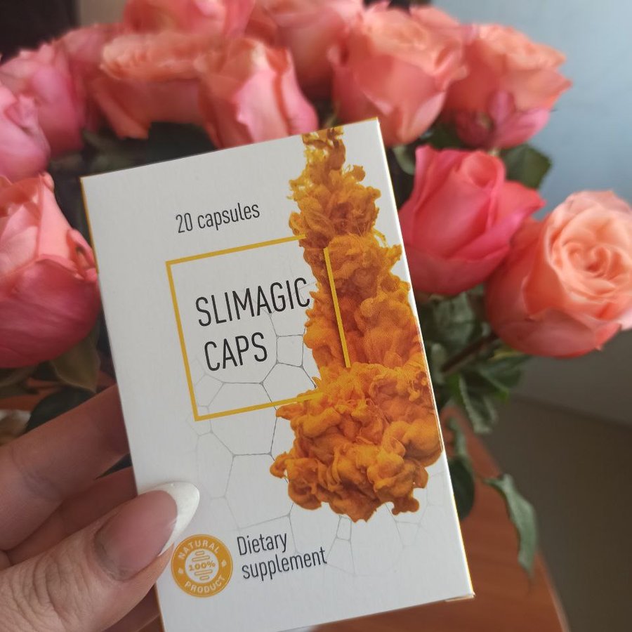 Slimagic Caps — škatlica in pretisni omot z 20 kapsulami