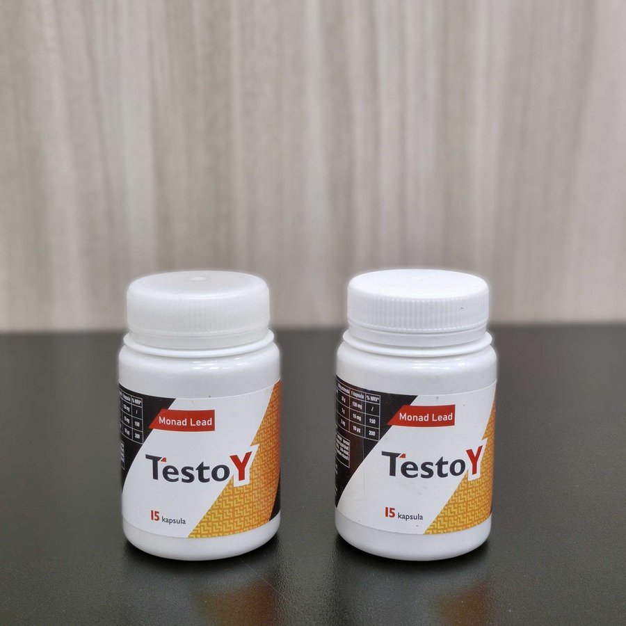 TestoY — stekleničica s kapsulami